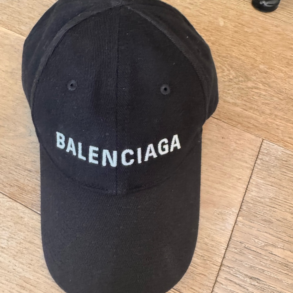 Balenciaga Black and White Logo Hat